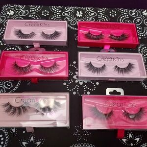Beauty Creations 3D Faux Mink and Silk Lashes in Pink Packaging
